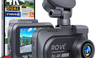 ROVE R2-4K DUAL Dash Cam Front and Rear, STARVIS 2 Sensor, FREE 128GB Card Included