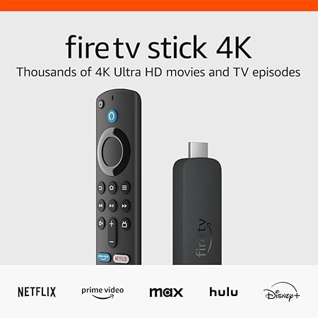 Like-New Amazon Fire TV Stick 4K streaming device, more than 1.5 million movies and TV episodes, supports Wi-Fi 6, watch free & live TV